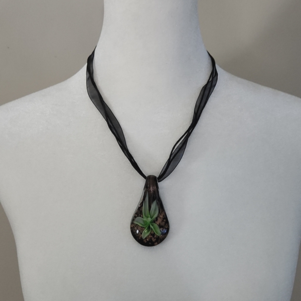 Dichroic Glass Slides  Necklace
